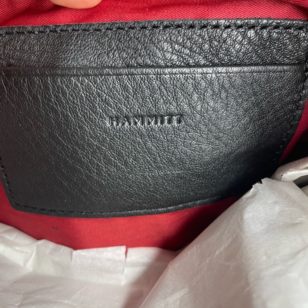 NWT Hammitt Nash Pochette Black w/Brushed Gold and Red Zip - Picture 12 of 16